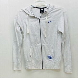 Nike Womens Heathered Gray Small Kentucky Wildcats Full Zip Raglan Hoodie Sports